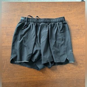 Lululemon Black Men’s 4 inch in-seam lined running shorts